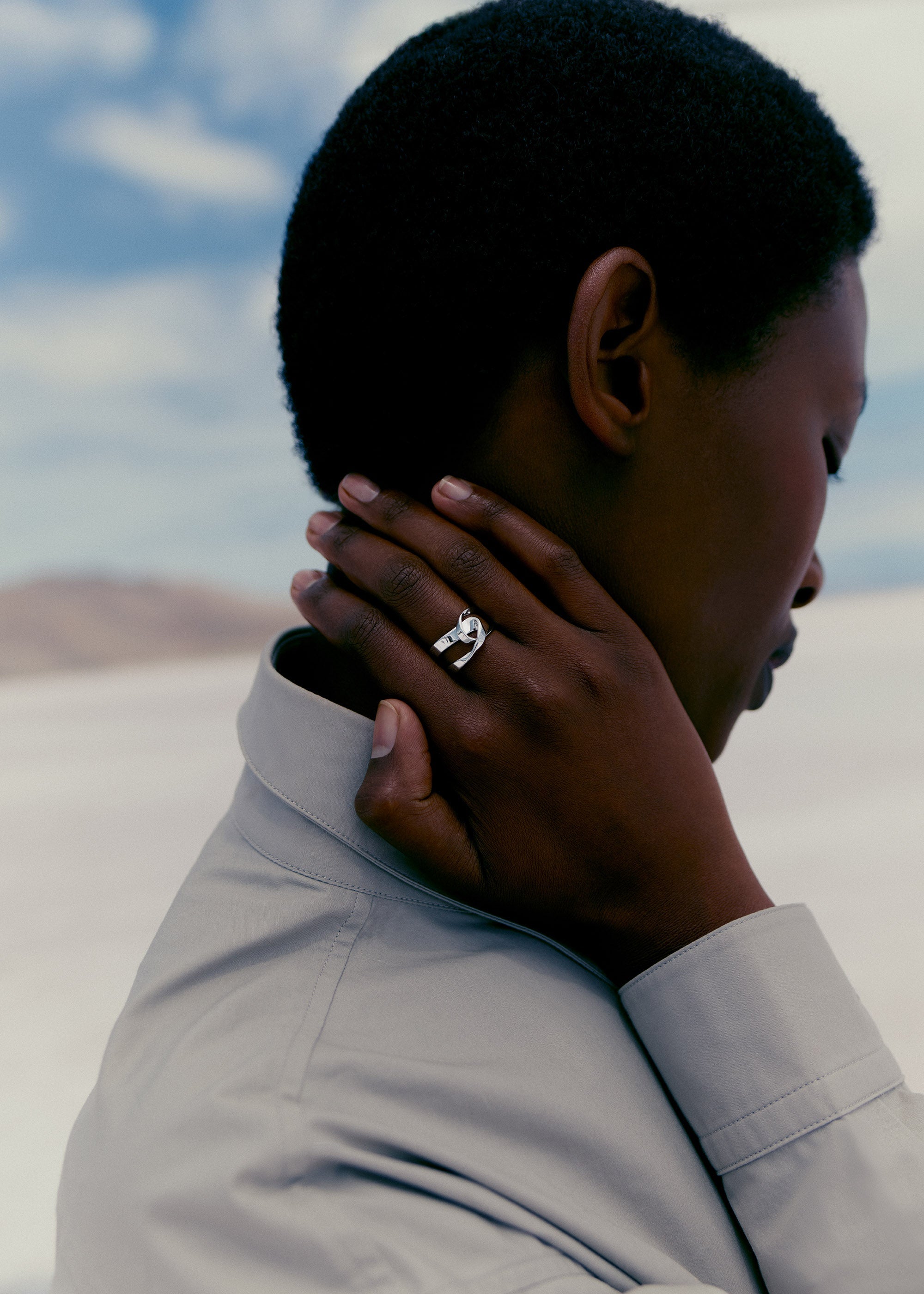 Éole Ring - Silver in rhodium plated brass