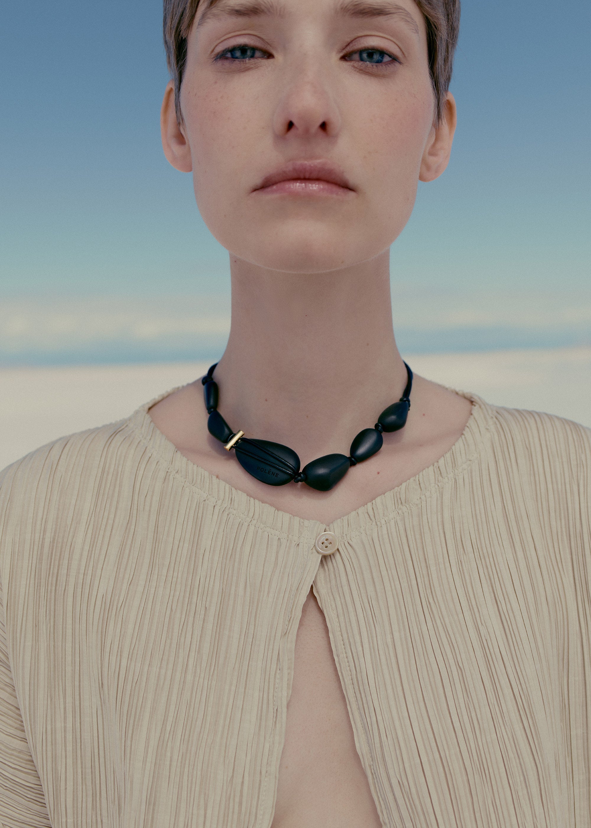 Téré Necklace - Black Marble